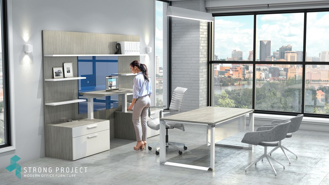 Sit-Stand Executive Office Suite Design | Strong Project