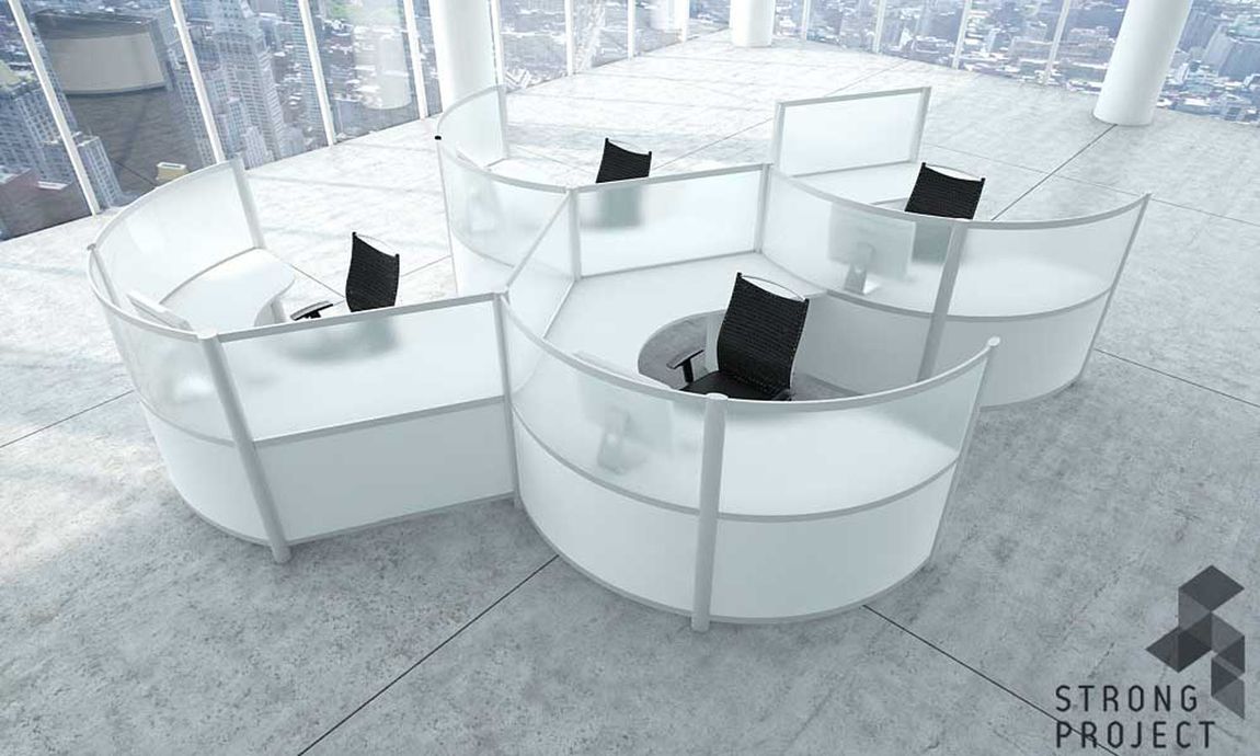 Modern Curved Cubicles 
