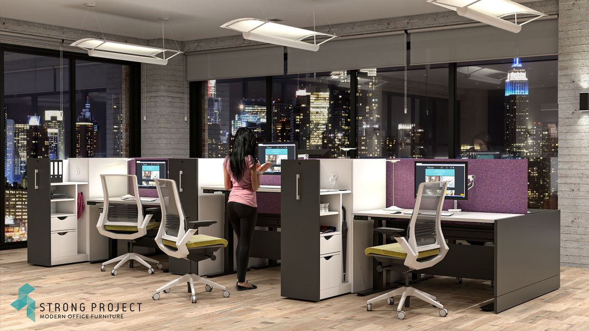 Modern Sit-Stand Cubicles