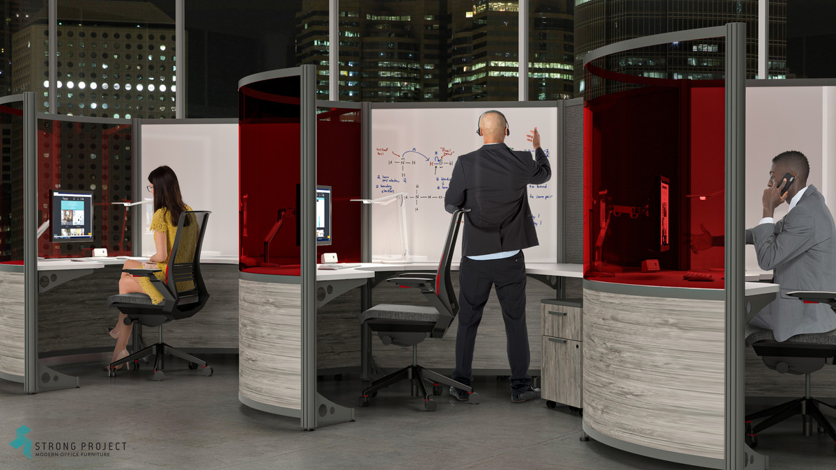 Curved Cubicles with Enhanced Privacy
