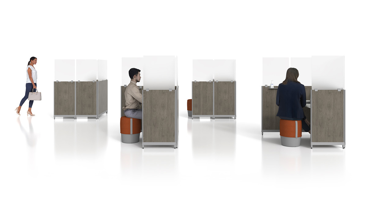 Personal Social Distancing Pods for the Open Office