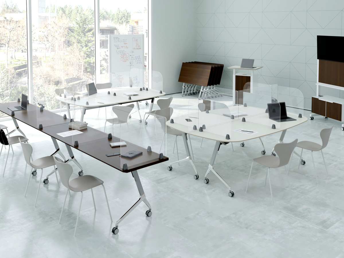 Social Distancing Screens for Training Room Tables
