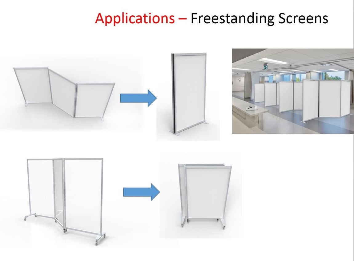 Retractable Cubicle Privacy Screens