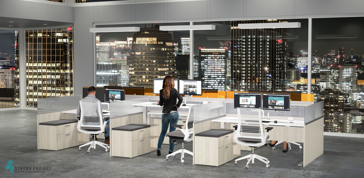 Modern Height Adjustable Workstations for Post-Covid Workplace Design
