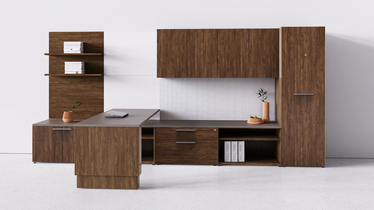 Affordably-Priced Commercial L-Shape Standing Desk Set