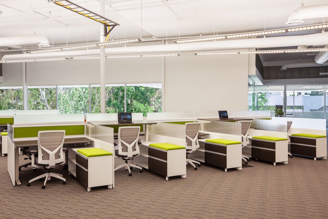 Office Cubicles with Sit Stand Desks