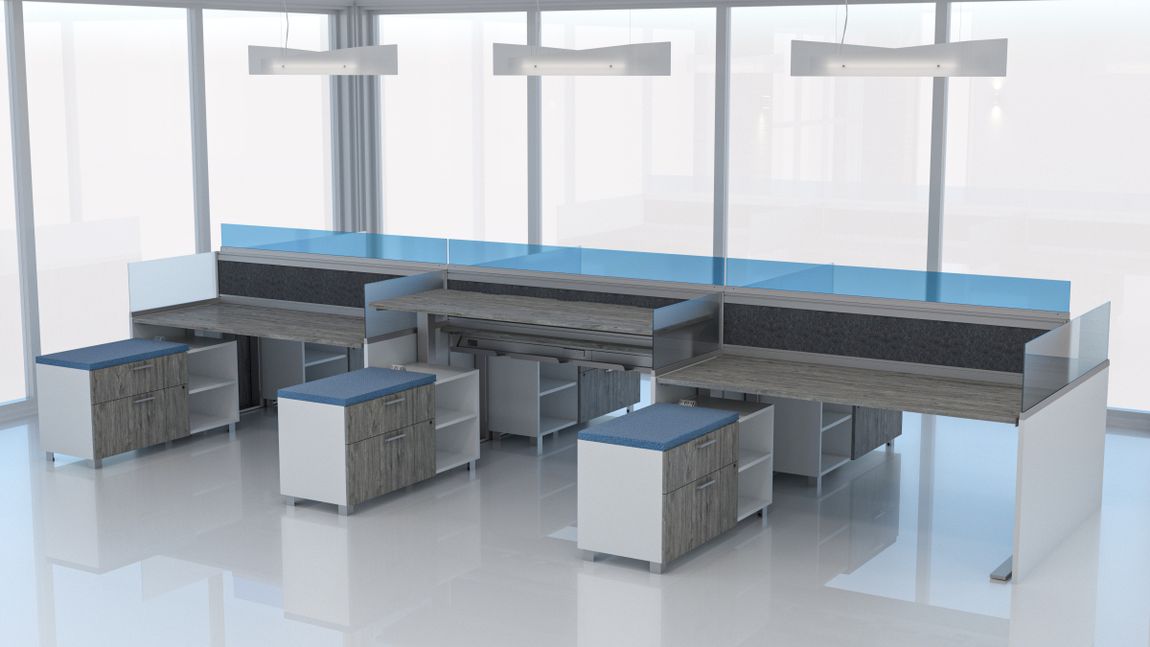 Modern Height Adjustable Cubicles for Post-COVID Workplace Design
