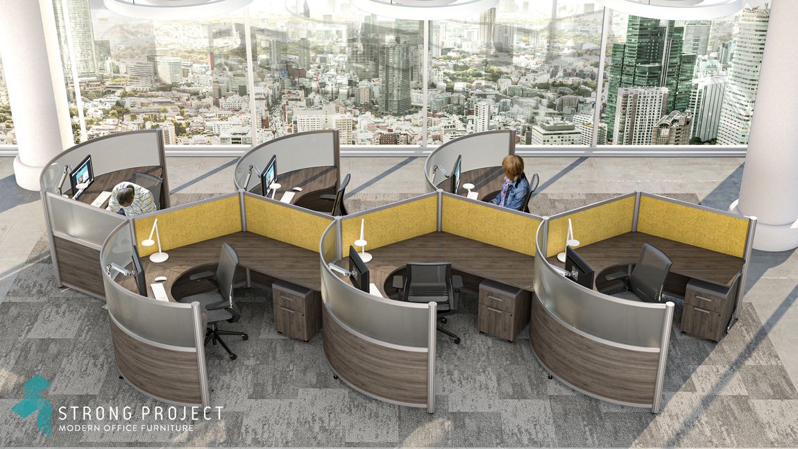 Curved Executive Cubicles