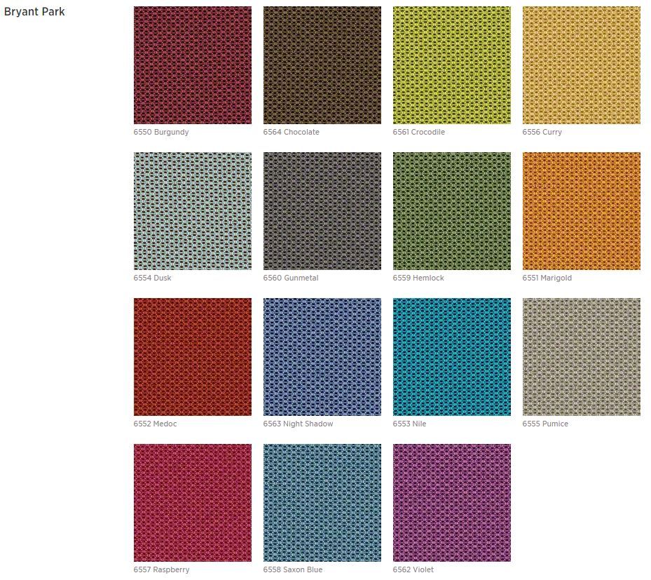 Standard Fabric Options
