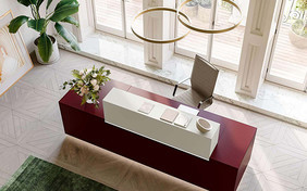 The Modern Reception Desks for sale in our collection include L Shape, Curved and Glass designs and will make a strong first impression for your business