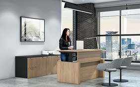 Standing Desks and Height Adjustable Desks promote employee health and well-being and are very popular Office Furniture items in today’s Modern Workplace
