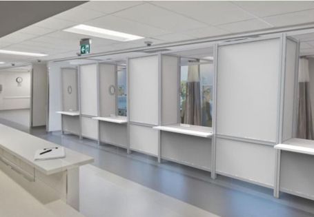 Connected Coronavirus Assessment Booths with Spacer Panels