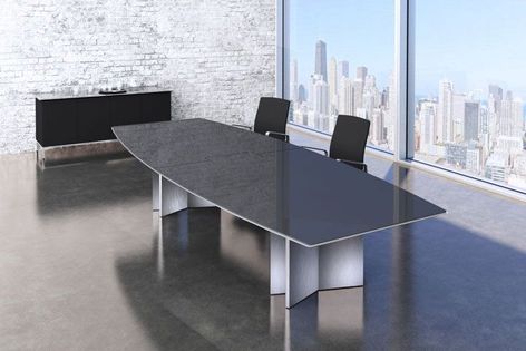 Black Glass Conference Tables