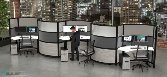 Curved Office Partitions | StrongProject