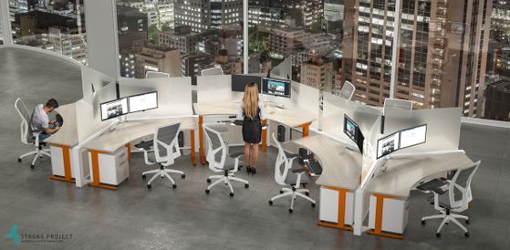 Contemporary Sit-Stand Cubicles