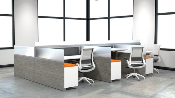 Contemporary Workstations with Sit-Stand Desks