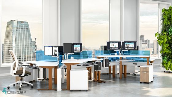 Colorful Height-Adjustable Workstations and Desks
