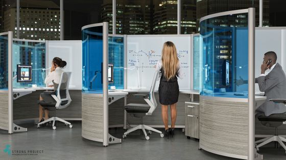 Curved Cubicles with Enhanced Privacy