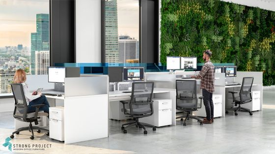 Compact Office Workstations for Desk Hoteling