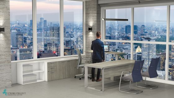 Height-Adjustable Executive U-Shape Desk Set