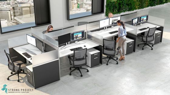 Call Center Cubicles with Sit-Stand Desks