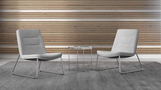Organic Wood Base Office Lounge Chairs